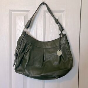 Chaps Hunter Green leather purse